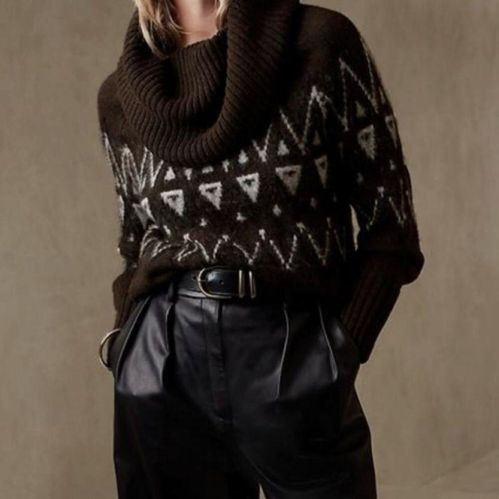 Brown white geometric triangle